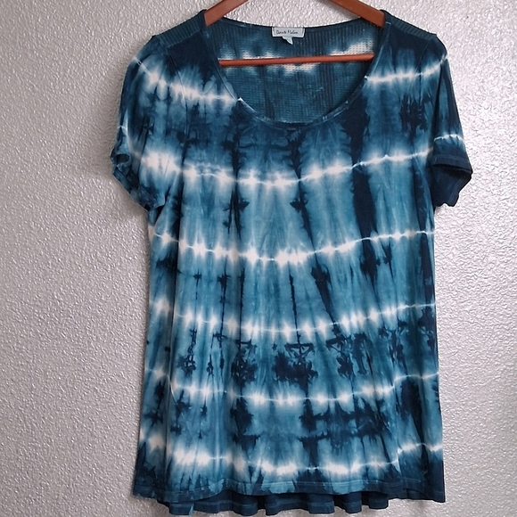 Dante Malan Blue & White Tie Dye Top   Size L - Picture 8 of 15